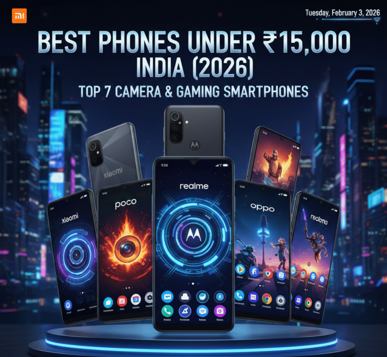 Best Phone Under ₹15,000 in India (2026): Top 7 Camera & Gaming Smartphones